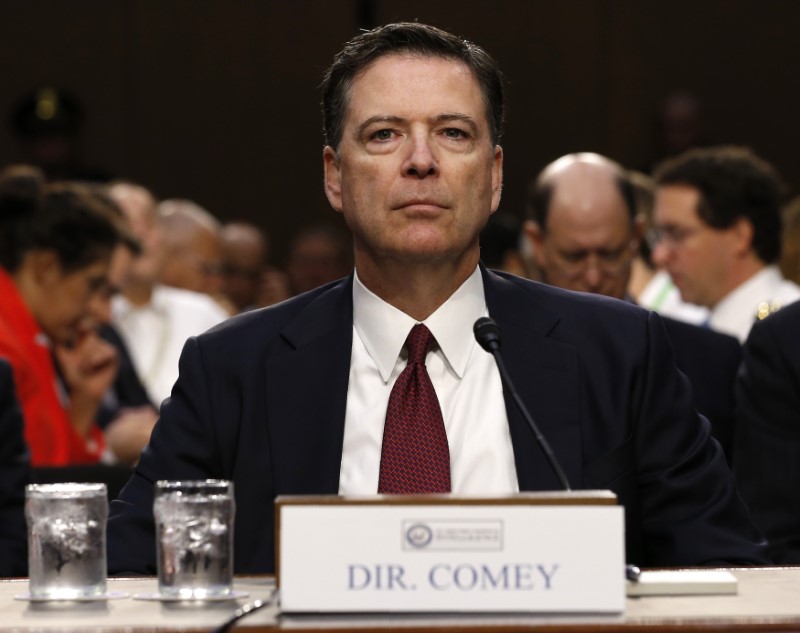 Former FBI Director James Comey arrives to testify before a Senate Intelligence Committee hearing on Russia's alleged interference in the 2016 presidential election on Capitol Hill in Washington on June 8, 2017. (REUTERS/Jonathan Ernst)