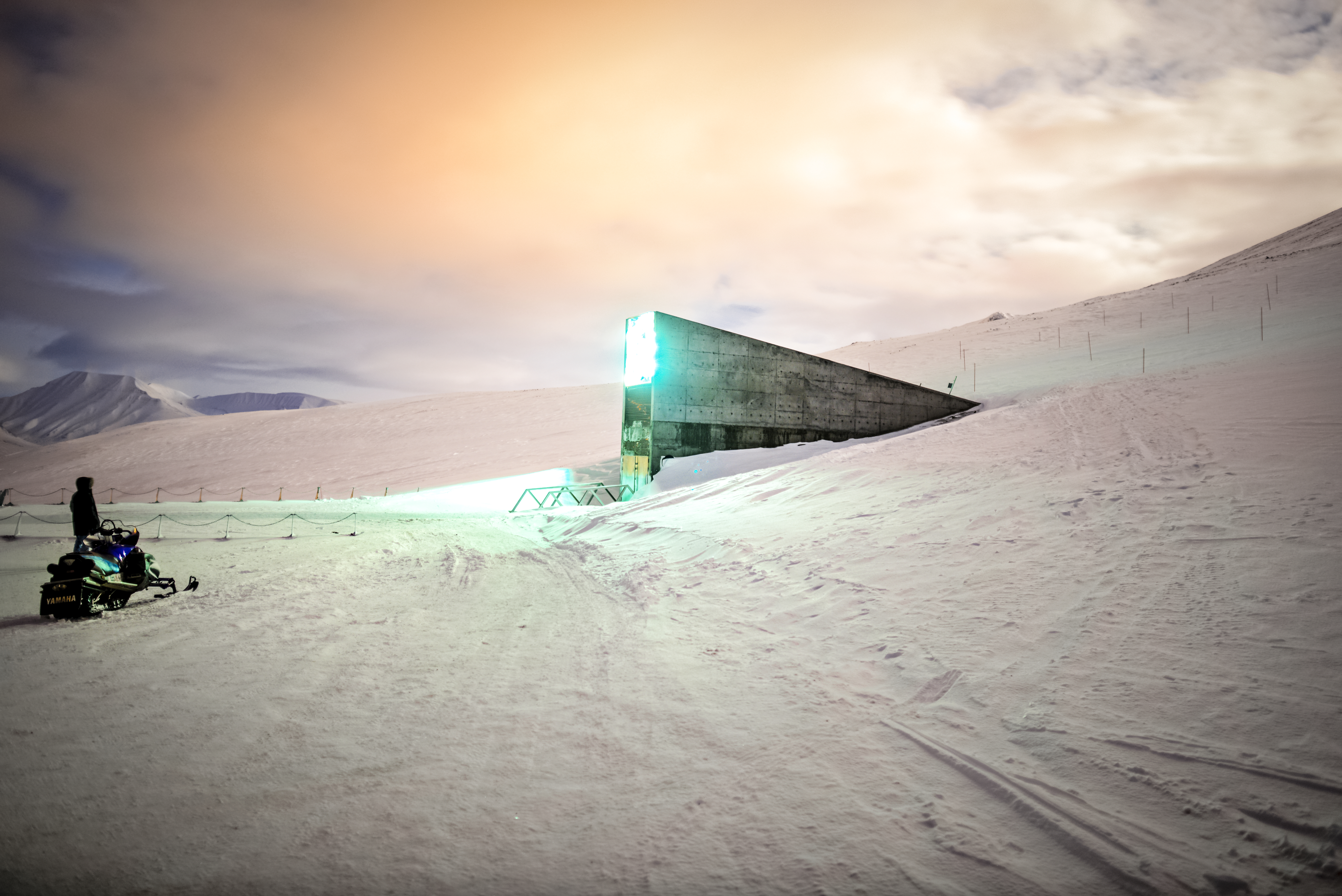 The entrance to the Svalbard Global Seed Vault, or