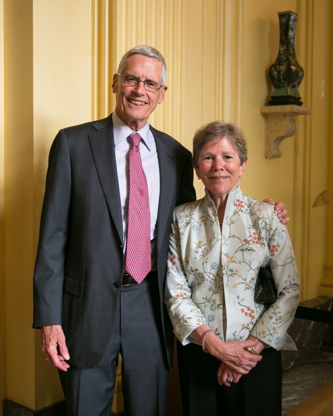 Frick Board Members Bradford and Barbara Evans. (Benjamin Chasteen/The Epoch Times)