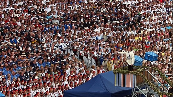 The Laulupidu festival filmed by James Tusty in 2004. (Courtesy of James Tusty)