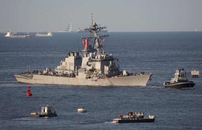 The Arleigh Burke-class guided-missile destroyer USS Fitzgerald. REUTERS/Toru Hanai