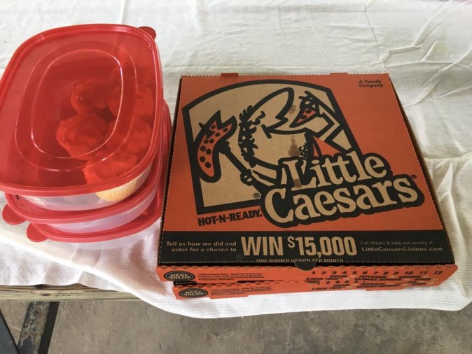 Family of a corrections officer provided this lunch to six inmates who helped save the officer after he collapsed on duty. (Polk County Sheriff's Office)