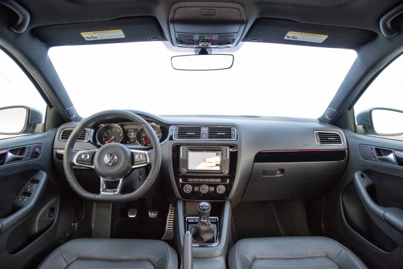 The interior of the 2017 Jetta GLI. (Courtesy of Volkswagen)