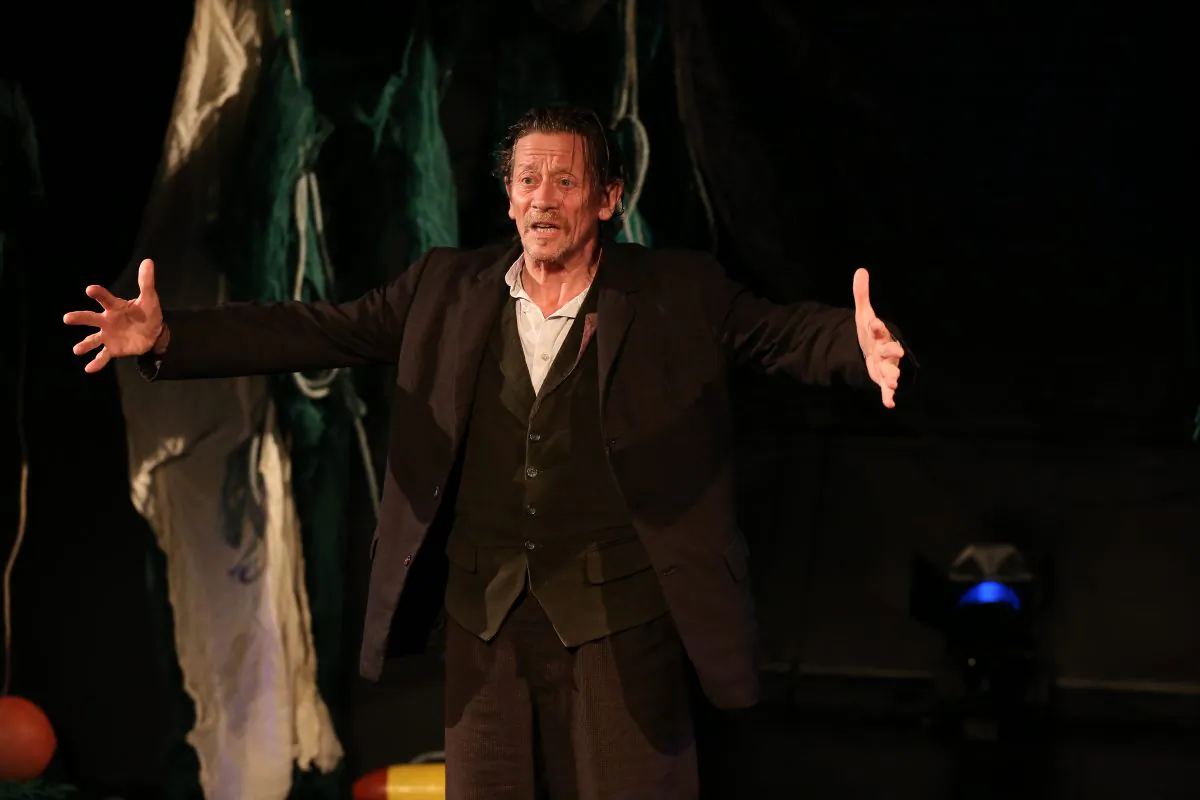 Irish actor Brendan Conroy appears in the one-man show “The Aran Islands,” about the inhabitants of the islands as seen by playwright John Millington Synge around the turn of the 19th century. (Carol Rosegg)