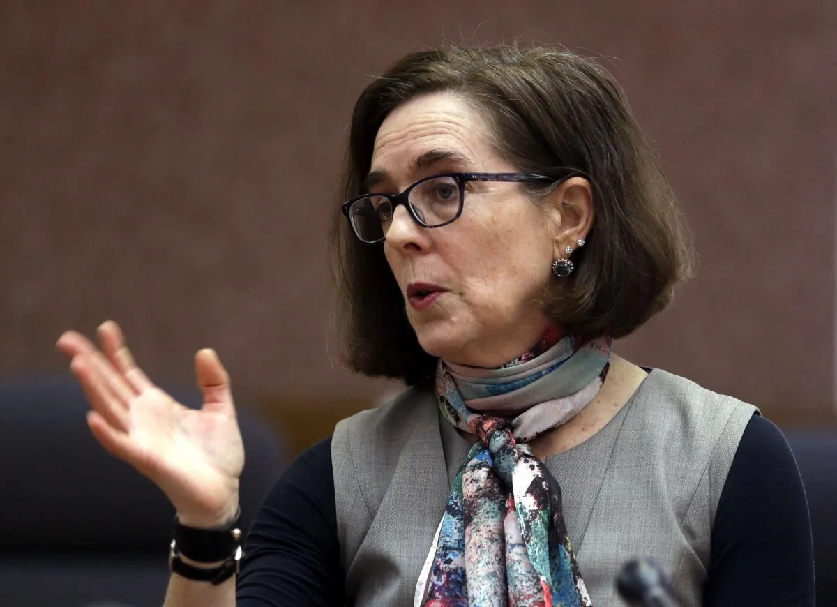 Oregon Gov. Kate Brown speaks to reporters in Salem, Ore., on Jan. 26, 2017. (Don Ryan/AP Photo)