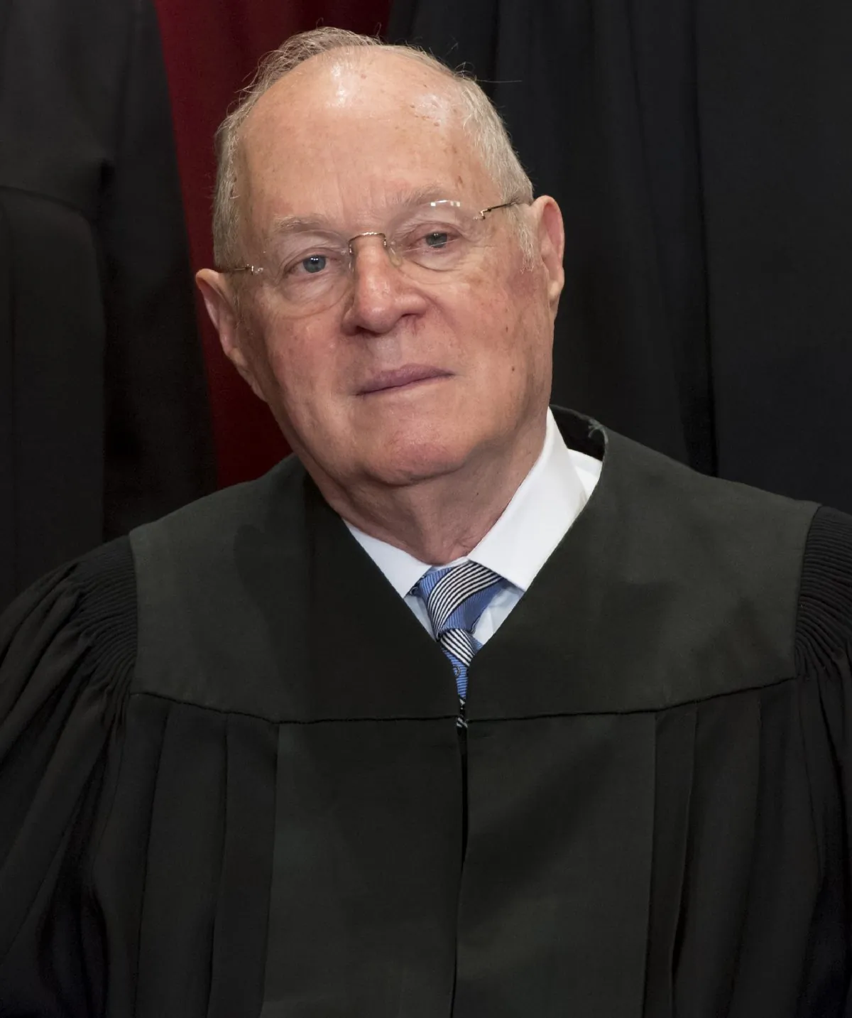 U.S. Supreme Court Associate Justice Anthony Kennedy sits for an official photo with other members of the U.S. Supreme Court at the Supreme Court in Washington on June 1, 2017. (Saul Loeb/AFP/Getty Images)