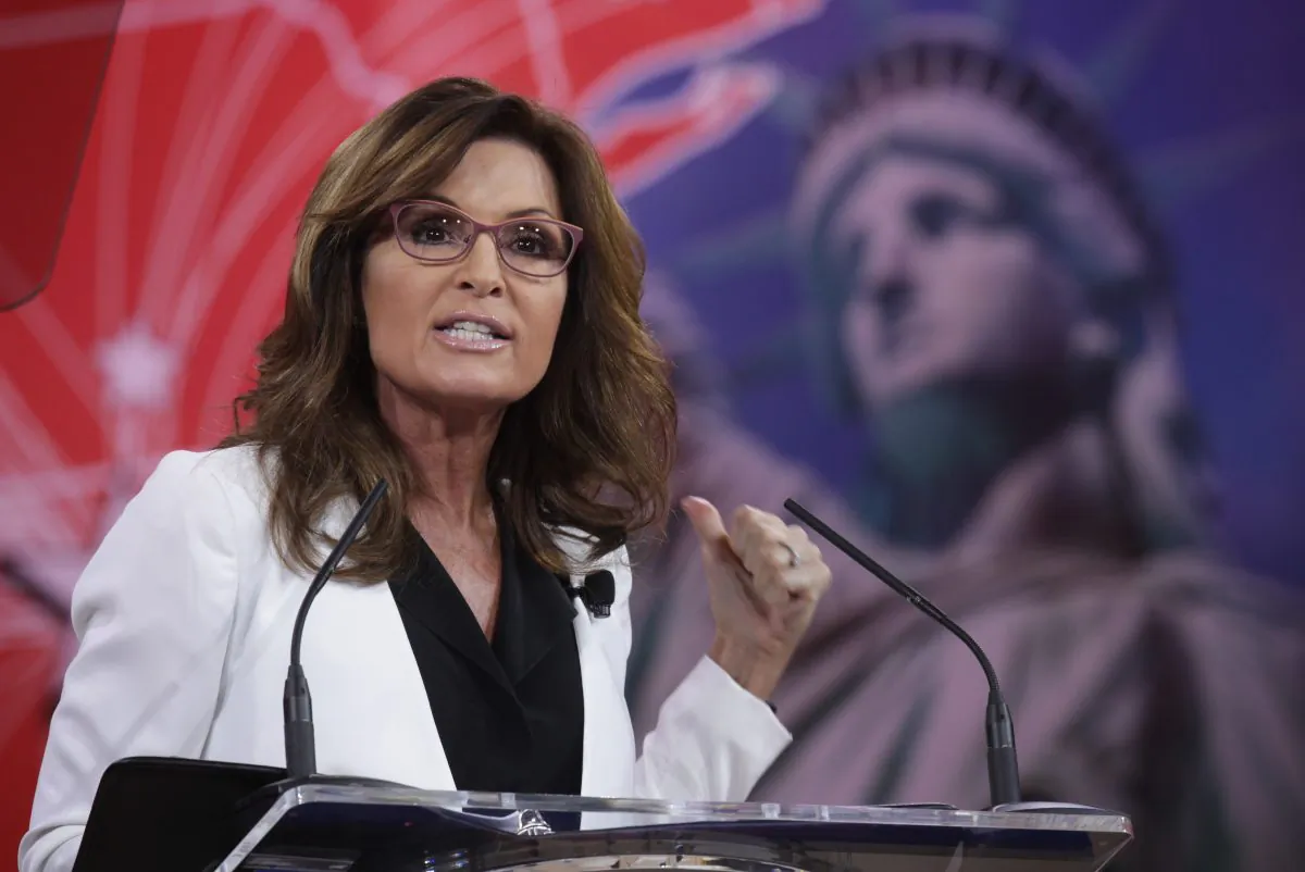 Former Alaska Governor Sarah Palin addresses the Conservative Political Action Conference on February 26, 2015 in National Harbor, Maryland. (Alex Wong/Getty Images)