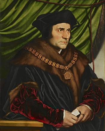 Portrait of Sir Thomas More, by Hans Holbein, the Younger, The Frick Collection. More is accused Richard III of being a politically motivated monster. (Public domain)