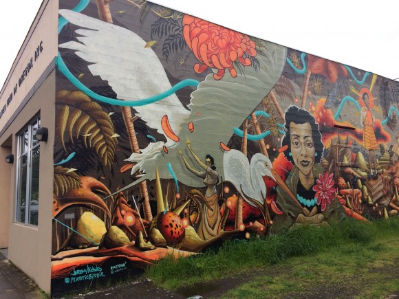 Mural on a building in the Alberta Arts District. (Beverly Mann)