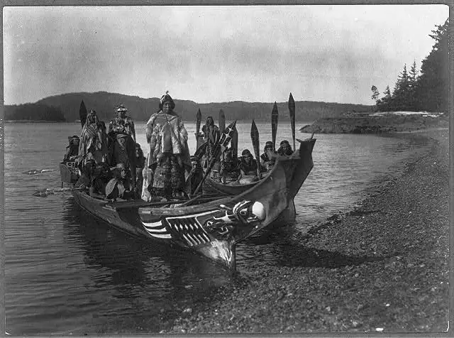 The wedding party, Qagyuhl, c1914 November 13. (Edward S. Curtis/Library of Congress)