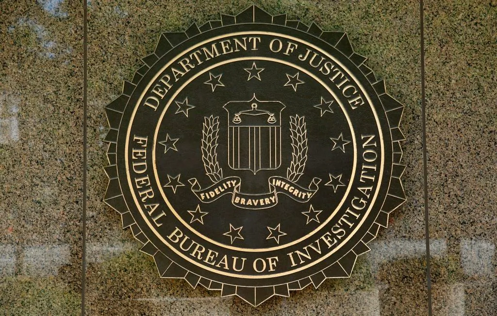The FBI seal is seen outside the headquarters building in Washington, on July 5, 2016.
(YURI GRIPAS/AFP/Getty Images)