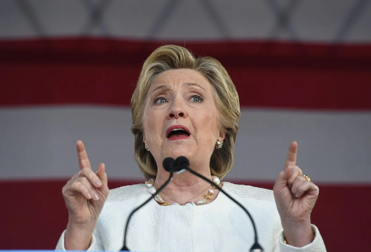 Hillary Clinton speaks during a campaign rally at the Pasco-Hernando State College in Dade City, Florida, on November 1, 2016. 
(JEWEL SAMAD/AFP/Getty Images)