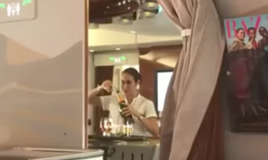 Video Shows Emirates Air Stewardess Pouring Champagne Back Into Bottle in First Class
