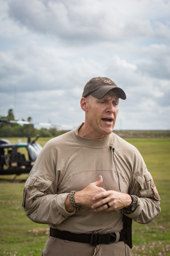 James Pridgen, pilot with Air and Marine Operations, under Customs and Border Protection, in McAllen, Texas, on May 30, 2017. (Benjamin Chasteen/The Epoch Times)