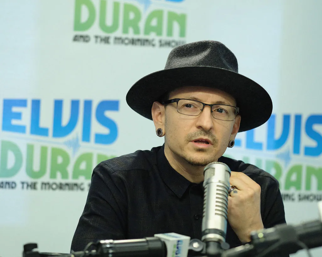 Chester Bennington at an event in New York City on Feb. 21, 2017.  He reportedly killed himself on Thursday,
 July 20.   (Dimitrios Kambouris/Getty Images)