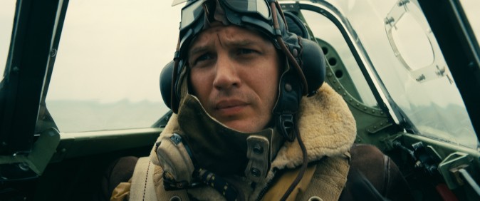 Tom Hardy as Spitfire pilot Farrier in the Warner Bros. Pictures action thriller "Dunkirk,