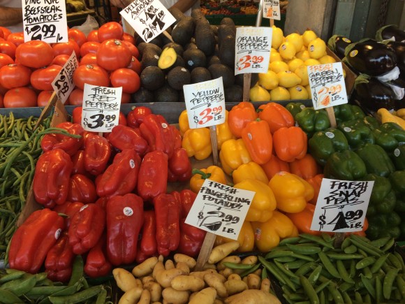 Farm fresh vegetables at the marketplace. (Beverly Mann)