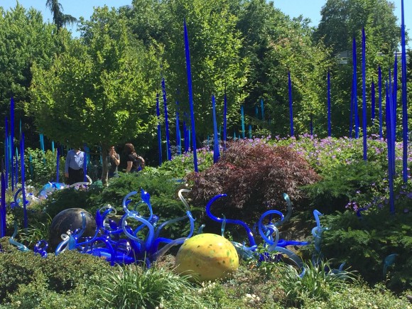 Blown glass sculpture at Chilhuly Garden & Glass. (beverly Mann)