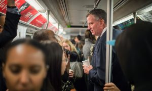 Homeless Booted From Subway for Mayor De Blasio's Publicity Train Ride