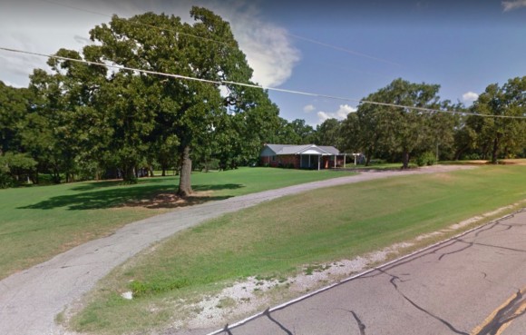 Google Street View screenshot of the 19000 block of Bethel Road in Pottawatomie, Oklahoma, where the buried SUV was found. (Google Street View)