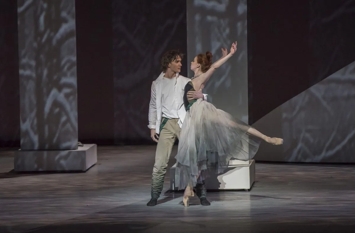 In the ballet “The Taming of the Shrew,” by choreographer Jean-Christophe Maillot, Katharina (here played by Ekaterina Krysanova) meets her match Petruchio (here played by Vladislav Lantratov) and they fall in love. (Stephanie Berger)
