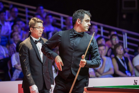 Ronnie O'Sullivan playing against John Higgins on Friday July 21. (Dan Marchant)