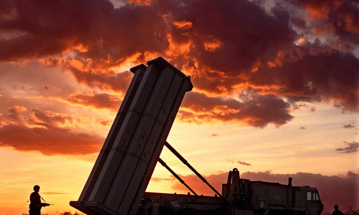 The THAAD missile defense system, seen this file photo,  passed another test on July 30, 2017, shooting down an ICBM over the Pacific.' (Lockheed Martin)