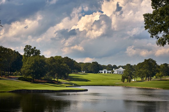 The par-3 17th hole at Quail Hollow. (Courtesy Quail Hollow)