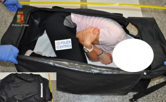 Italian police recreated the way in which Chloe Ayling was kidnapped (Italian police)