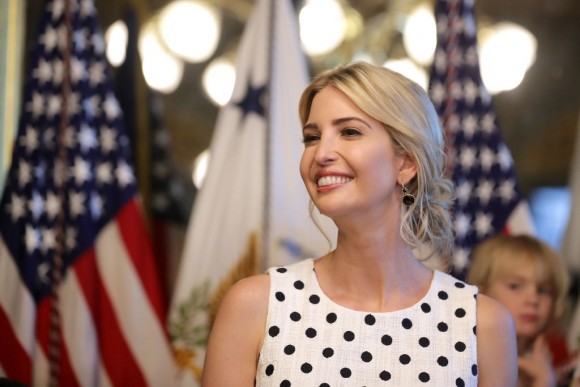 Ivanka Trump, assistant to the president and daughter of President Donald Trump, delivers remarks during an event celebrating National Military Appreciation Month and National Military Spouse Appreciation Day in the Eisenhower Executive Office Building May 9, 2017 in Washington, DC. (Chip Somodevilla/Getty Images)