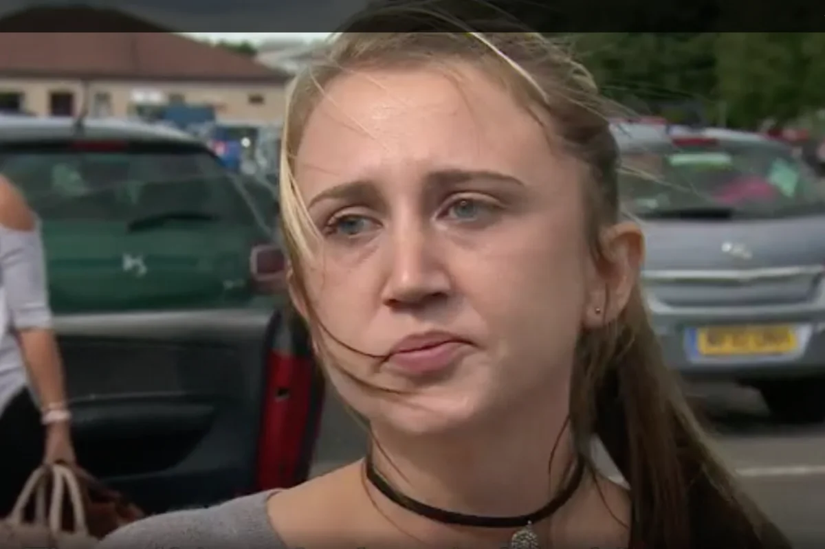 April Ward, the sister of James Ward. (Screenshot via BBC/Youtube)
