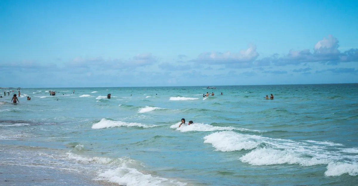 Swimmers enjoy the water at South Beach in Florida. (Pixabay)