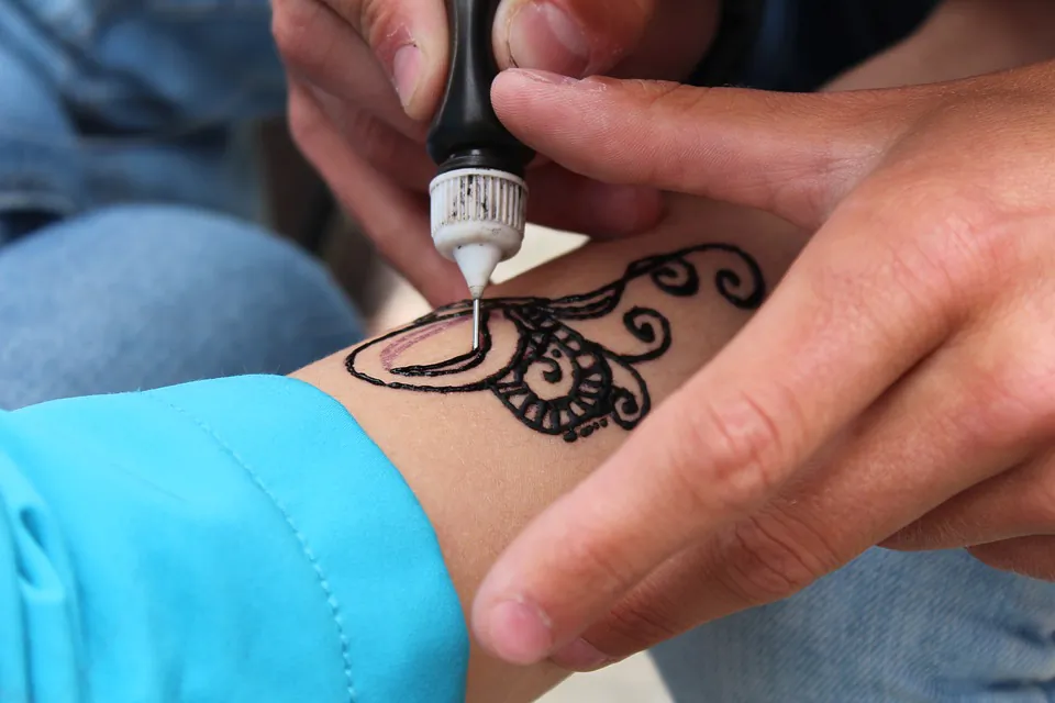 A henna tattoo being applied to someone's wrist. (Max Pixel/Creative Commons Zero - CC0 [https://creativecommons.org/publicdomain/zero/1.0/deed.en])