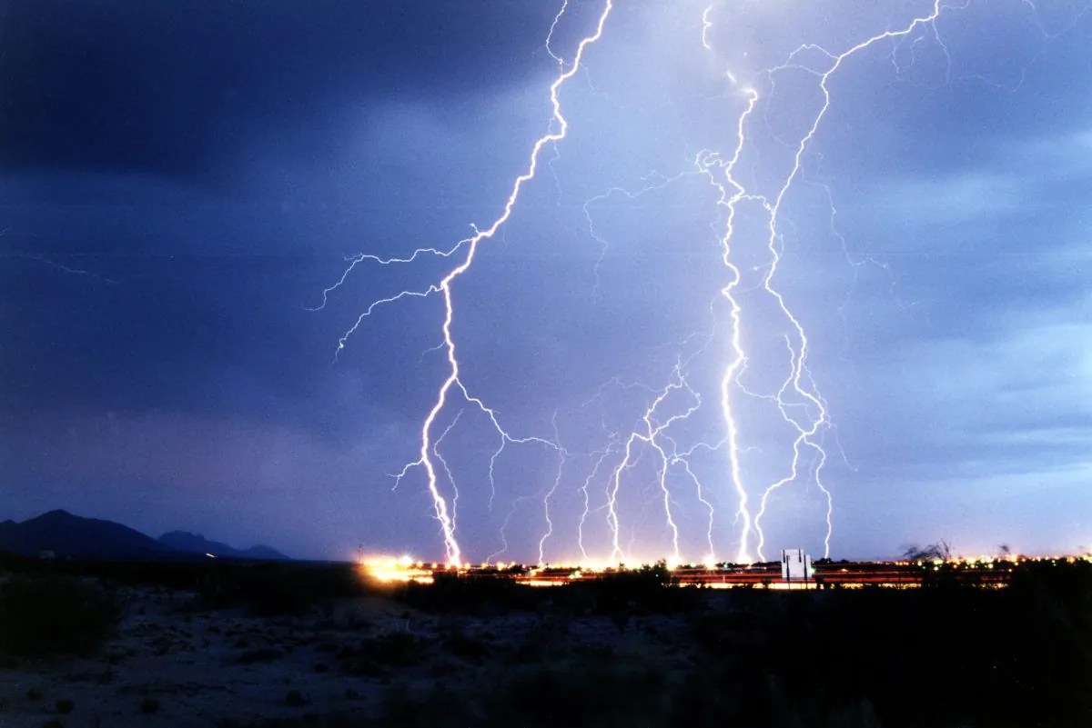 File photo of a lightning strike. (Edward Aspera Jr./U.S. Air Force photo)