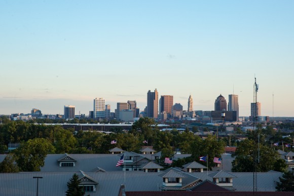 The skyline of downtown Columbus, Ohio, on Aug. 4, 2017. (Benjamin Chasteen/The Epoch Times)
