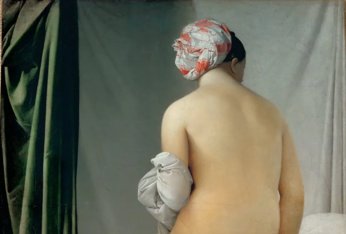 “The Valpincon Bather,” (cropped) 1808, by Jean Aguste Dominique Ingres (1780–1867). Oil on canvas, 57.5 inches by 38.2 inches, Louvre Museum (Public domain).