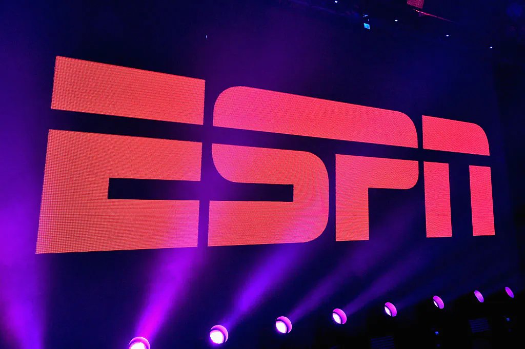 A view of the logo during ESPN The Party on in San Francisco on Feb. 5, 2016. (Mike Windle/Getty Images for ESPN)