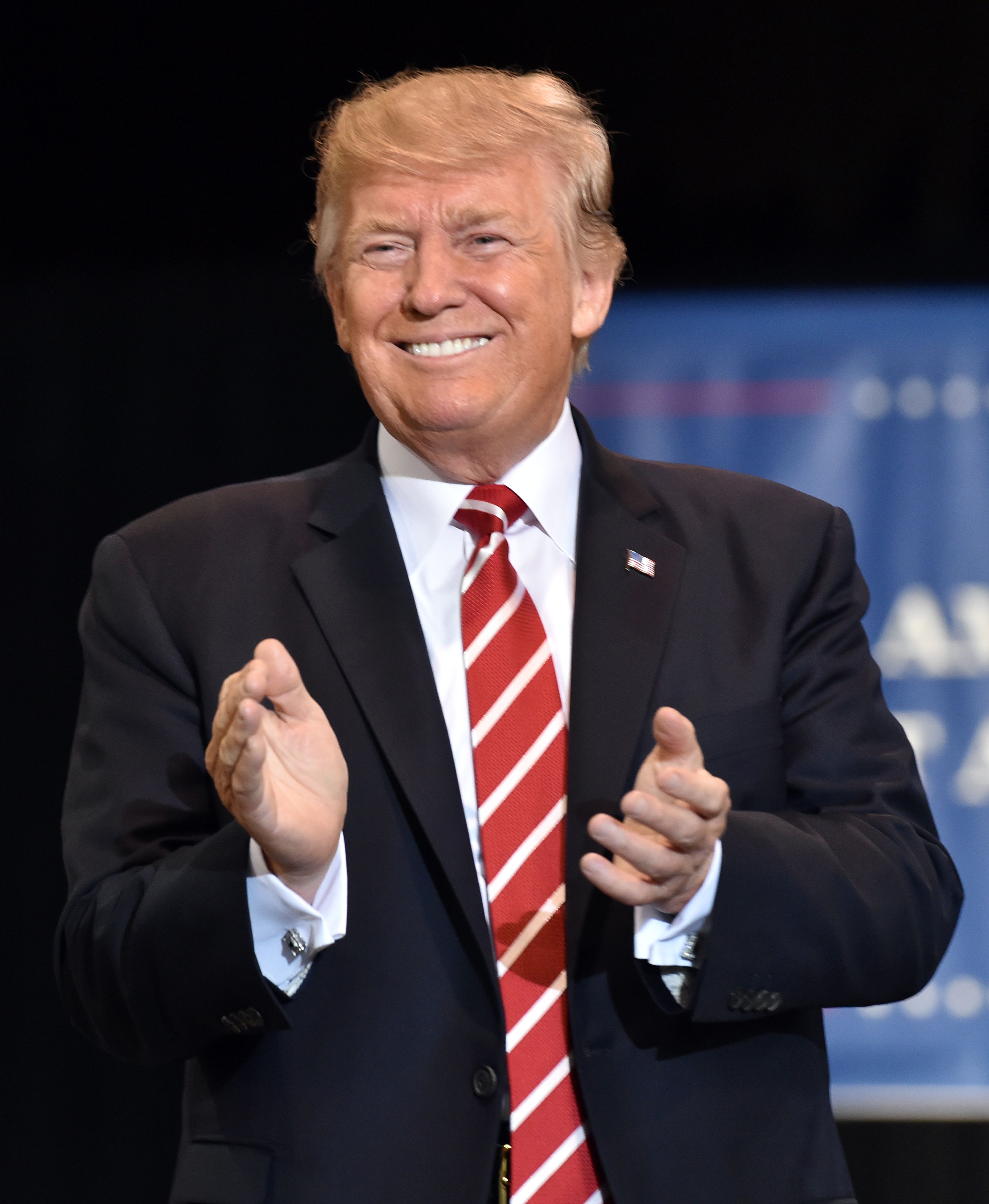 President Donald Trump at a "Make America Great Again" rally in Phoenix, Arizona, on Aug. 22, 2017. (NICHOLAS KAMM/AFP/Getty Images)