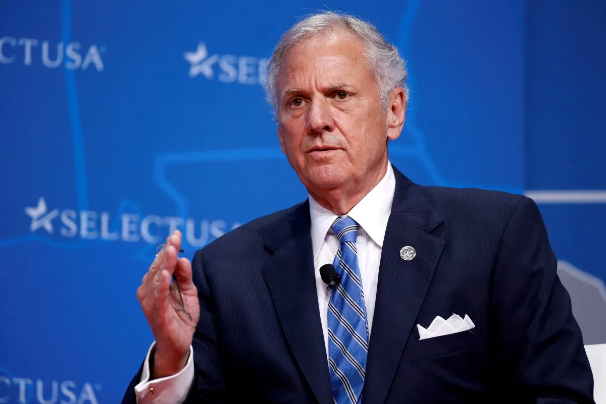South Carolina Gov. Henry McMaster speaks at 2017 SelectUSA Investment Summit in Oxon Hill, Maryland, on June 19, 2017. (Joshua Roberts/File Photo via Reuters)