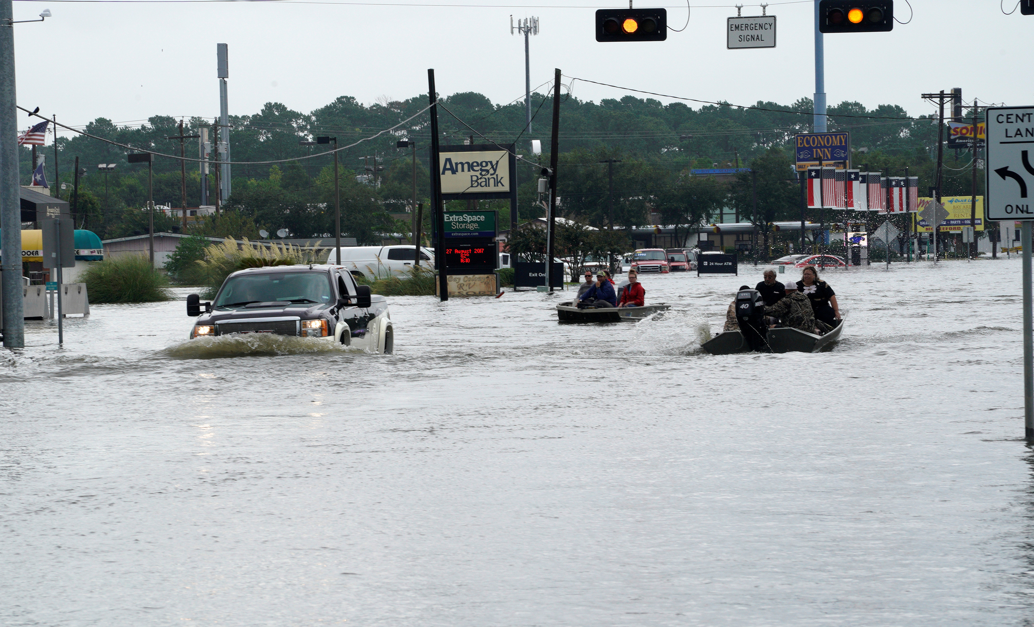 Drone Footage Shows Severe Flooding In Houston From Harvey