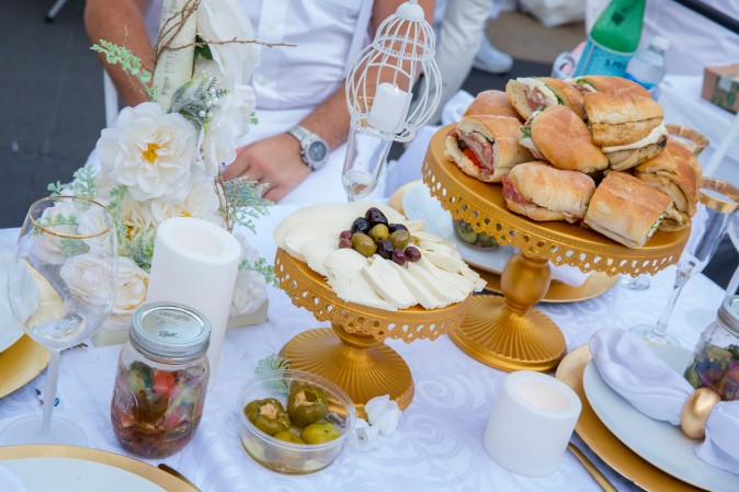  Picnic food for the annual Diner en Blanc in New York on Aug. 22, 2017.(Eric Vitale for Diner en Blanc) 