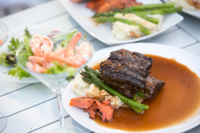 Guests attend the annual Diner en Blanc at Lincoln Center in New York on Aug. 22, 2017. Diner en Blanc began in France nearly 30 years ago and is held around the world. (Hal Horowitz for Diner en Blanc) 