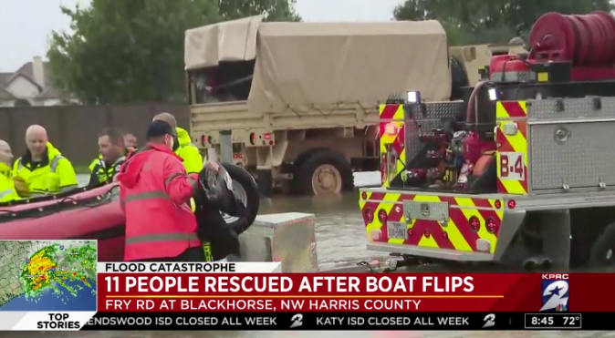 KPRC live coverage of Cypress rescue Tuesday morning. (Screenshot via KPRC)