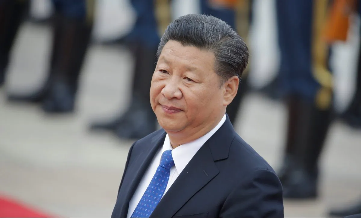 Chinese leader Xi Jinping  outside the Great Hall of the People in Beijing, China on Aug. 31, 2017. (Jason Lee/Reuters)