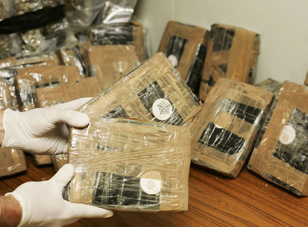 Confiscated bags containing cocaine. (Mark Renders/Getty Images)