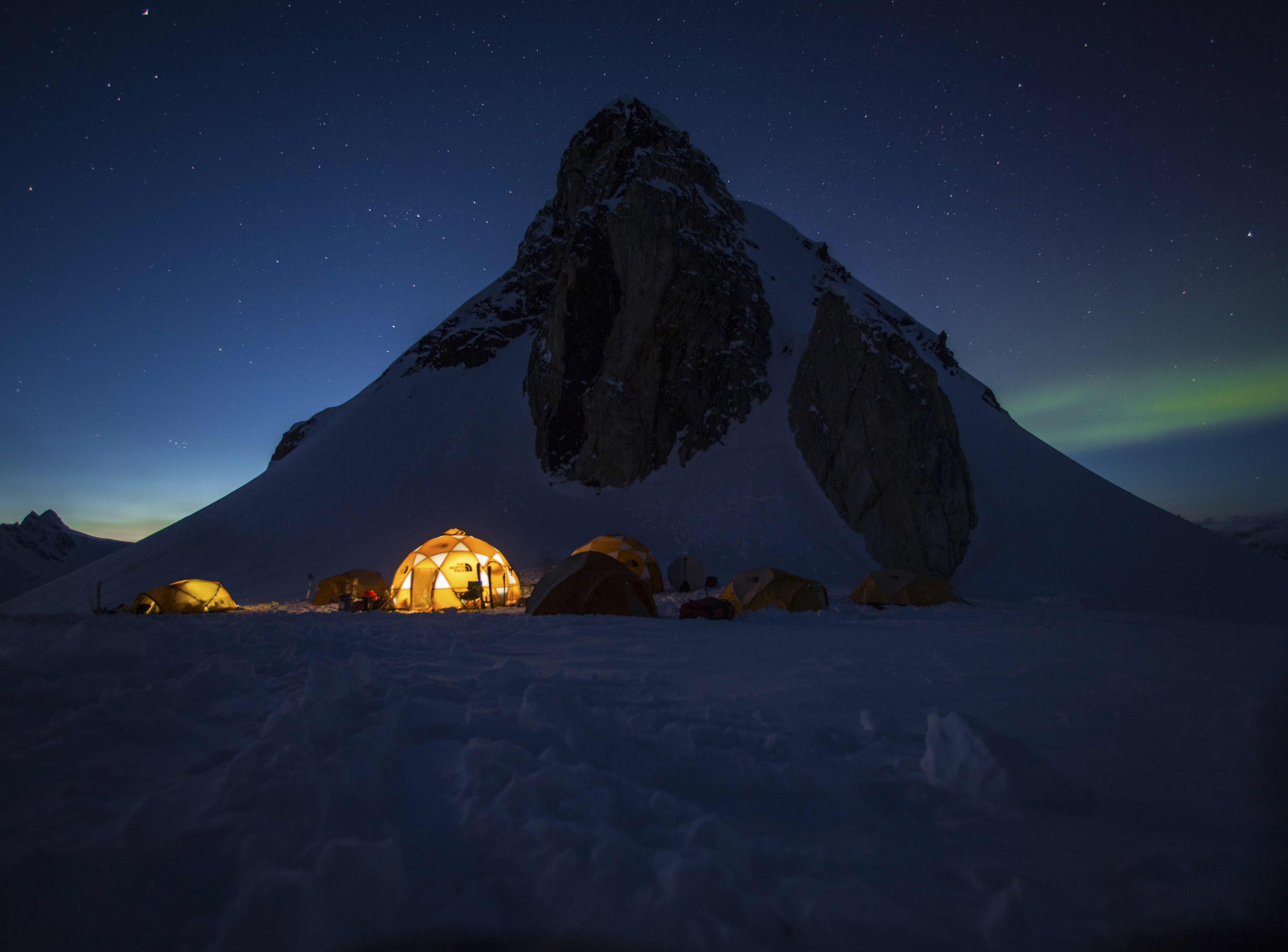 The Northern Lights as seen at the venue for the Red Bull Production Degrees North in Alaska April 22, 2015. (Tero Repo/Red Bull Content Pool)
