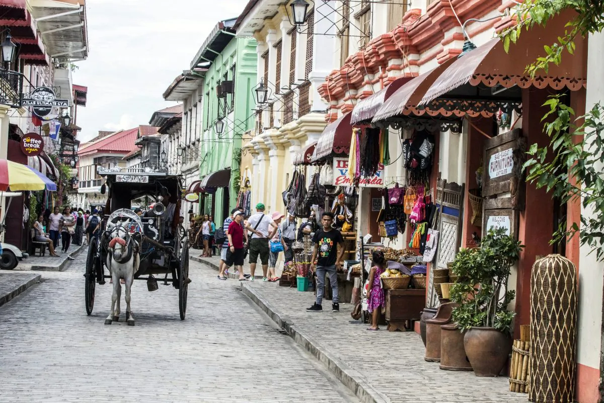 A street in Vigan. The capital of Ilocos Sur is known for its cobblestone streets and architecture dating back to the Philippine colonial era. (Mohammad Reza Amerinia)