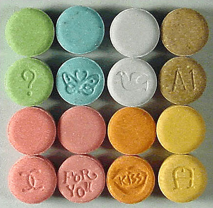 Ecstasy tablets which may contain MDMA (DEA)
