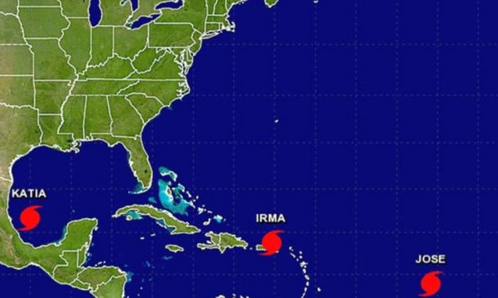 Hurricane Jose and Hurricane Katia formed on Wednesday, the agency stated, according to the 5 p.m. post. (NOAA)