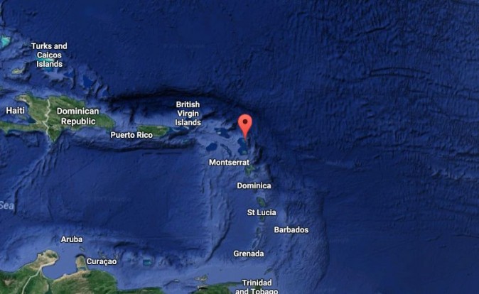 The location of Barbuda (Google Maps)